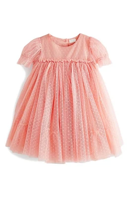 NEXT Kids' Dot Tulle Party Dress Orange at Nordstrom,