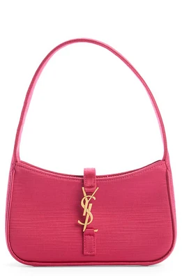 Saint Laurent Mini Le 5 à 7 Sateen Hobo Bag in Guava Pink at Nordstrom