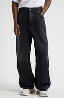 Balenciaga Sticker Baggy Jeans Soft Black Left Hand Denim at Nordstrom,