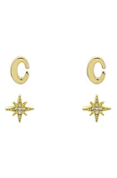 Panacea Initial Starburst Set of 2 Stud Earrings in Gold-C at Nordstrom