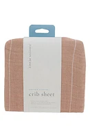 little unicorn Cotton Muslin Crib Sheet in Mauve Stripe at Nordstrom