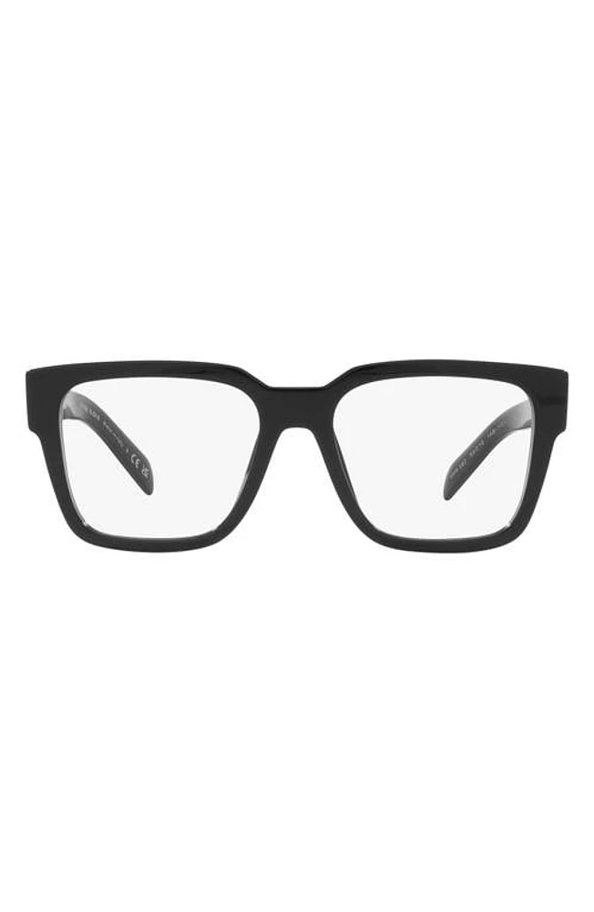 Prada 54mm Square Optical Glasses in Black at Nordstrom