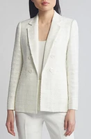 Anne Klein Eyelash Tweed Blazer Bright White at Nordstrom,