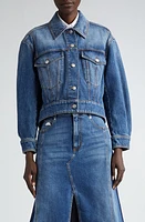 Alexander McQueen High-Low Denim Jacket Worn Wash at Nordstrom, Us