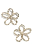 BaubleBar Jordy Flower Earrings in Clear at Nordstrom