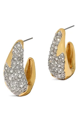 Alexis Bittar Solanales Pavé Crystal Chunky Hoop Earrings in Gold Crystals at Nordstrom