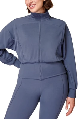 Sweaty Betty Supersoft Zip Jacket Endless Blue at Nordstrom,