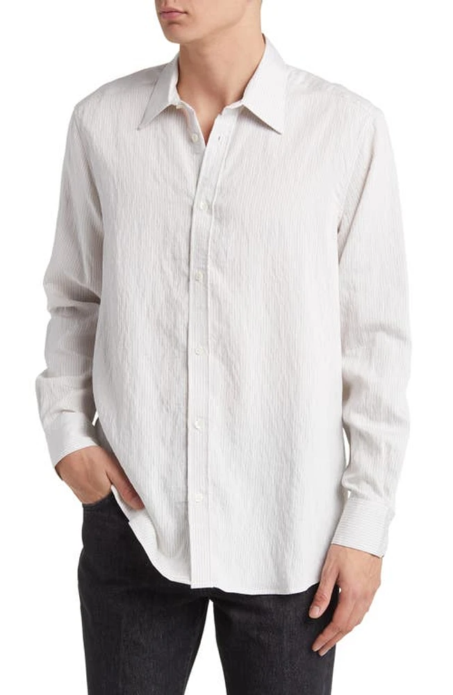 BLK DNM Stripe Button-Up Shirt White /Black at Nordstrom, Us