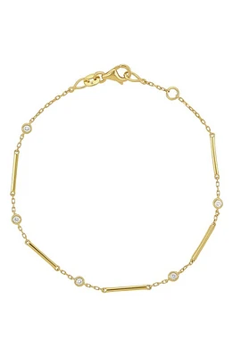 Bony Levy Aviva Diamond Station Bracelet in 18K Yellow Gold at Nordstrom, Size 7