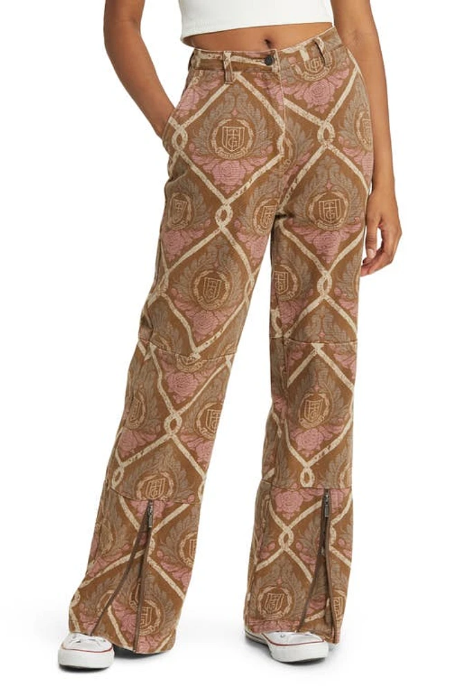 HONOR THE GIFT Faux Leather Zip Hem Pants Multi at Nordstrom,