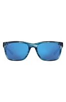 Costa Del Mar Tybee 55mm Mirrored Polarized Rectangle Sunglasses in Blue Mirror at Nordstrom