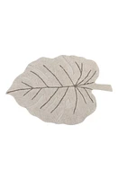 Lorena Canals Monstera Leaf Washable Area Rug in Natural Soil Brown at Nordstrom