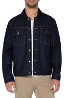 Liverpool Los Angeles Herringbone Denim Trucker Jacket Vintage Indigo at Nordstrom,