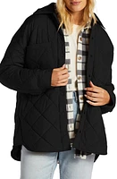 Billabong Transport Water Resistant Snap-Up Shacket Black at Nordstrom,