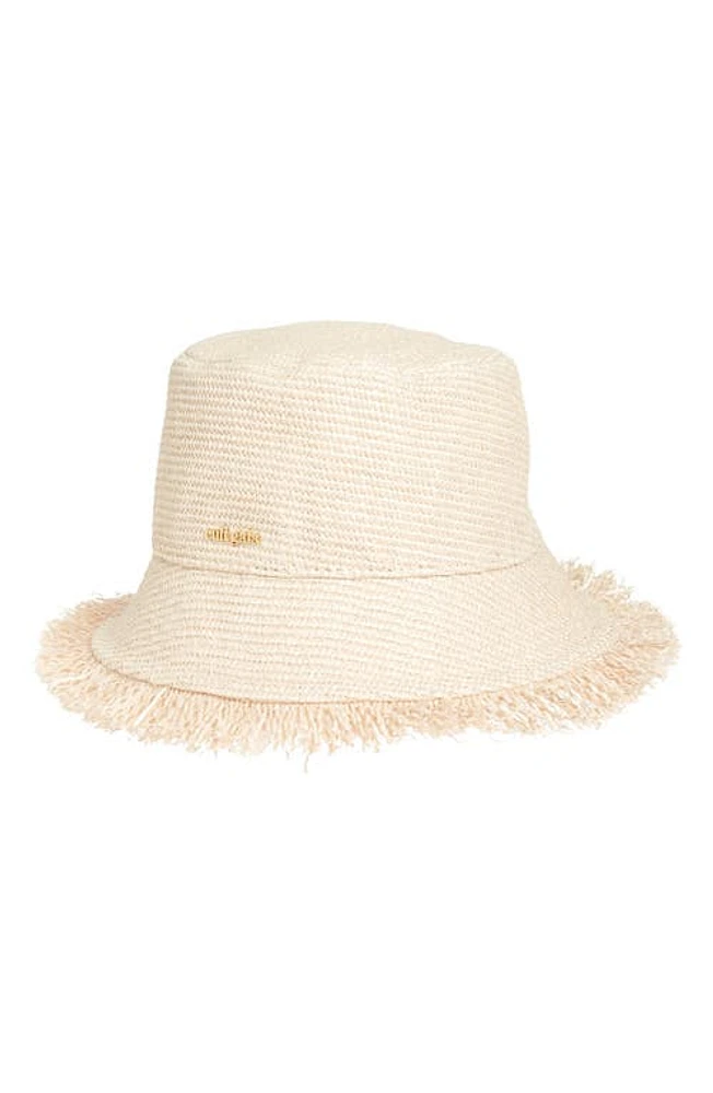 Cult Gaia Kumi Fringe Trim Hat in Cream at Nordstrom