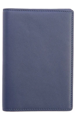 ROYCE New York RFID Leather Passport Case in Navy Blue at Nordstrom