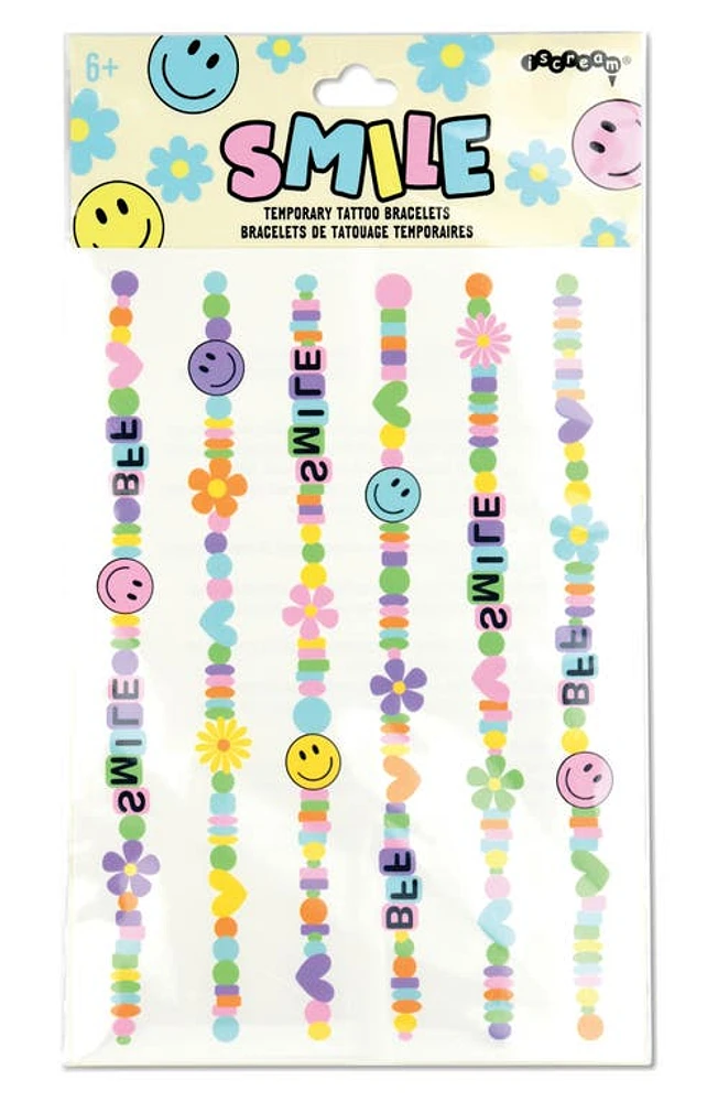 Iscream Kids' Smile Tattoo Bracelet Set in Purple Multi at Nordstrom