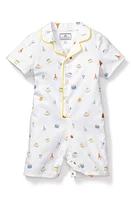 Petite Plume Birthday Wish One-Piece Short Pajamas White at Nordstrom,