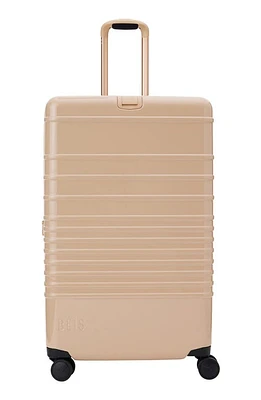 Béis The 29-Inch Check-In Roller in Beige Glossy at Nordstrom