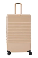 Béis The 29-Inch Check-In Roller in Beige Glossy at Nordstrom