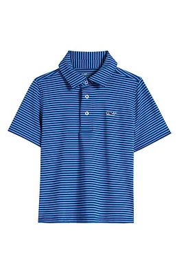 vineyard vines Kids' Bradley Stripe Stretch Polo Stp Blue Bay/Oc Brz at