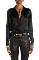 TOM FORD Silk Button-Up Shirt Black at Nordstrom, Us