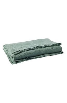 Coyuchi Topanga Organic Cotton Matelassé Blanket in Juniper at Nordstrom