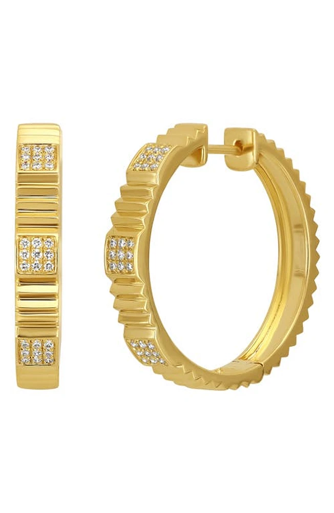 Bony Levy Cleo Diamond Hoop Earrings in 18K Yellow Gold at Nordstrom