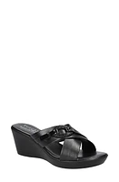 TUSCANY by Easy Street Sabina Wedge Sandal in Black at Nordstrom, Size 7.5