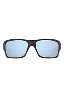 Oakley Turbine 65mm Polarized Oversize Square Sunglasses in Rubber Black at Nordstrom