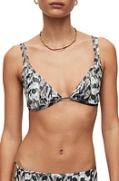 AllSaints Heidi Ines Triangle Bikini Top White Mono at Nordstrom,