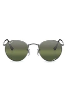 Ray-Ban 53mm Round Polarized Sunglasses in Gunmetal at Nordstrom