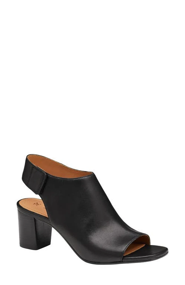 Johnston & Murphy Evelyn Open Toe Sandal Bootie Black Glove at Nordstrom,