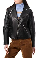 Bernardo Lambskin Leather Moto Jacket at Nordstrom,