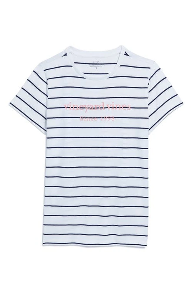 vineyard vines Stripe T-Shirt Fd - White at Nordstrom,