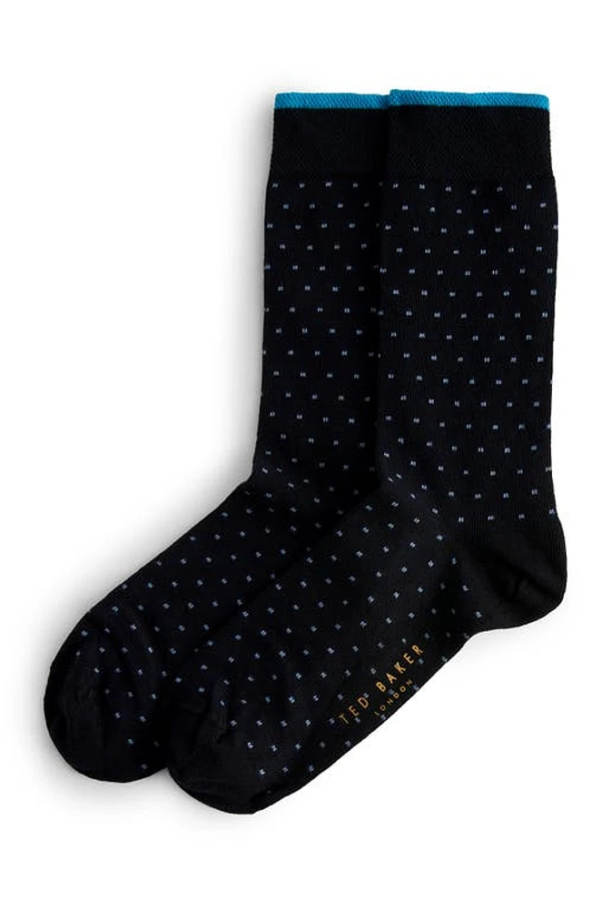 Ted Baker London Sokkfff Neat Dott Dress Socks in Navy at Nordstrom