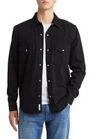 Closed Western Cotton Snap-Up Shirt in Black/Black at Nordstrom, Size X-Large