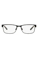 Polo Ralph Lauren 57mm Rectangular Optical Glasses in Matte Black at Nordstrom