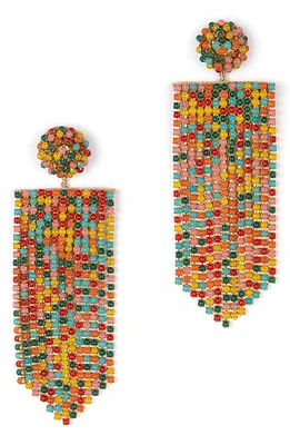 Deepa Gurnani Fanning Crystal Drop Earrings in Red Multi at Nordstrom