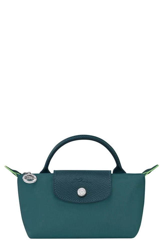 Longchamp Le Pliage Cosmetics Case in Teal at Nordstrom