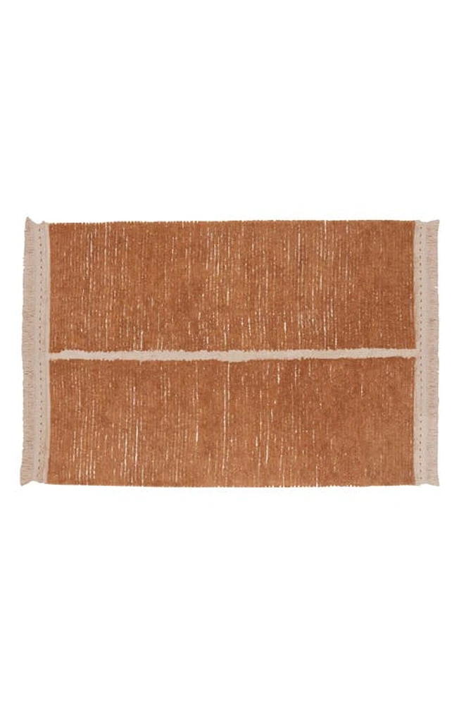 Lorena Canals Reversible Washable Recycled Cotton Blend Rug in Toffee Natural Linen at Nordstrom