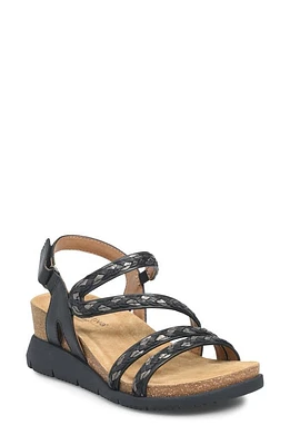 Comfortiva Silvia Wedge Sandal Black Multi at Nordstrom,