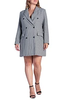 Standards & Practices Ila Houndstooth Long Sleeve Blazer Dress Black/White at Nordstrom,