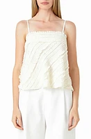 Endless Rose Ruffle Sleeveless Top Cream at Nordstrom,