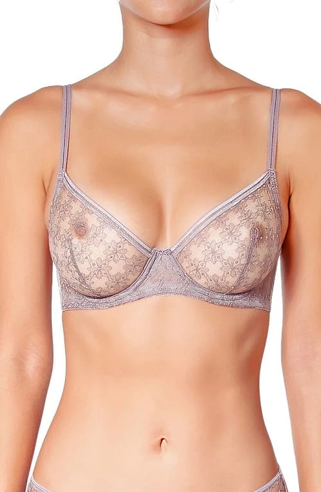 Huit Café Fleur Underwire Bra Taupe at Nordstrom,