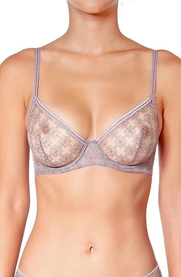 Huit Café Fleur Underwire Bra Taupe at Nordstrom,