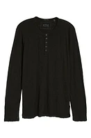 ATM Anthony Thomas Melillo Raw Edge Henley Black at Nordstrom,