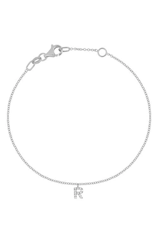 Bony Levy Monroe Reflecting Personalized Bracelet in 18K White Gold - 1 Charm at Nordstrom, Size 7