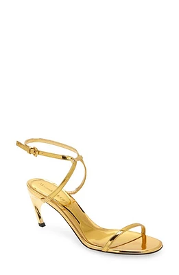 Alexander McQueen Naked Armadillo Sandal Gold at Nordstrom,