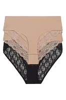 B. tempt'D by Wacoal Assorted 3-Pack bare Cheeky Tangas Basic at Nordstrom,